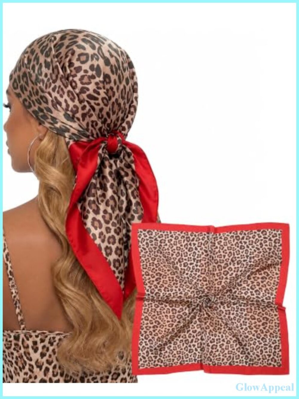 Satin Hair Scarf for Women Silk Feeling Square Head Scarf Sleep Kerchief Bandana